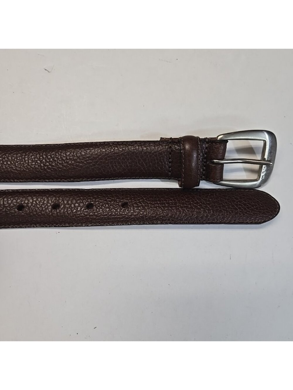 NWT Polo Ralph Lauren Pebbled Leather Belt Mens Size 40 Brown Leather